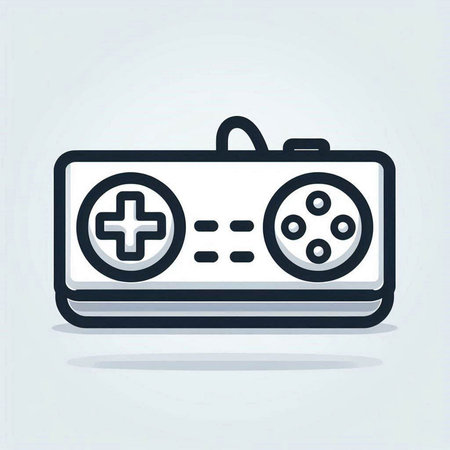 Gamepad line icon. Flat design style. Modern vector illustration.