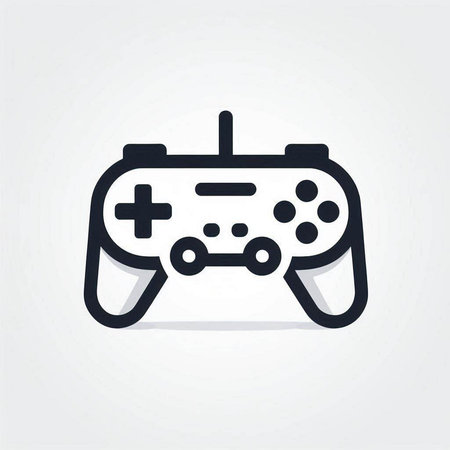 video game controller icon, vector illustration. Flat design style eps 10