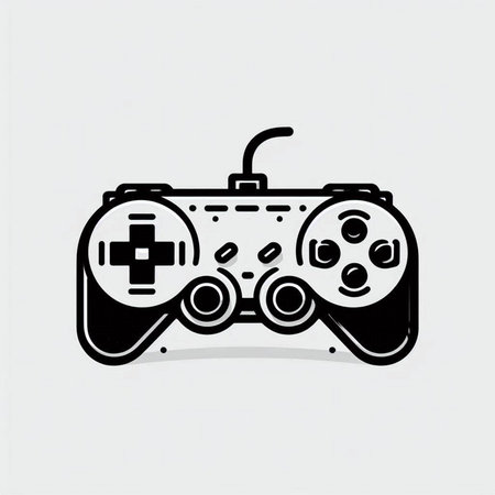 video game controller isolated on white background. vector illustration eps 10