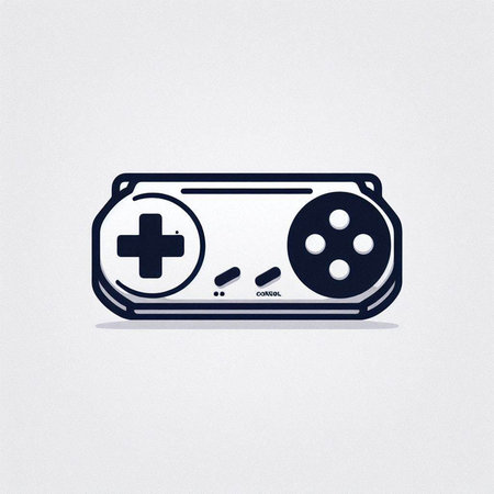 Gamepad icon on white background. Vector illustration. Eps 10.