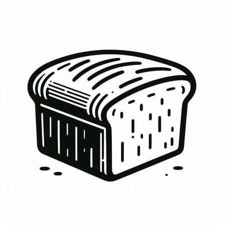 Bread doodle vector illustration. Hand drawn sketch of bread.