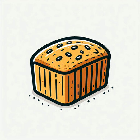 Bread doodle vector illustration. Hand drawn bakery icon.
