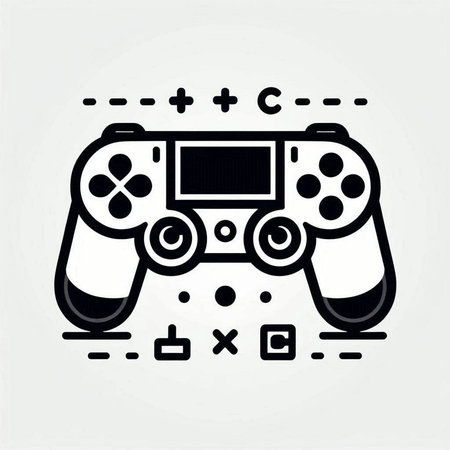 video game controller icon in outline style. vector illustration. EPS 10