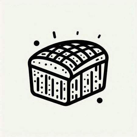 Bread doodle. Hand drawn vector illustration. Isolated on white background.