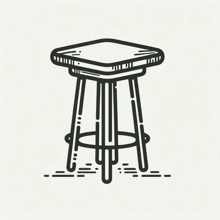 Bar stool icon. Outline illustration of bar stool vector icon for webの写真素材