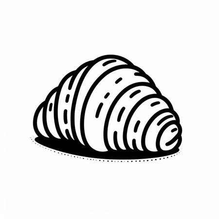 Croissant icon isolated on white background. Vector Illustration.の写真素材
