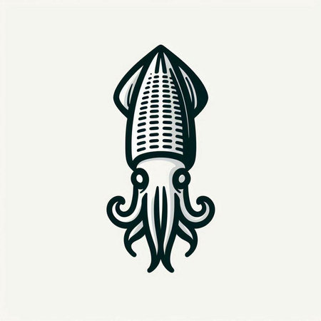 Octopus logo design. Vector illustration of a squid on a white background.
