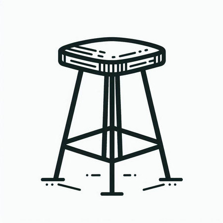 Bar stool icon. Simple illustration of bar stool vector icon for webの写真素材