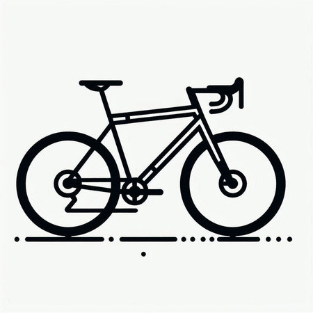 Bicycle icon. Outline vector illustration isolated on white background.の写真素材