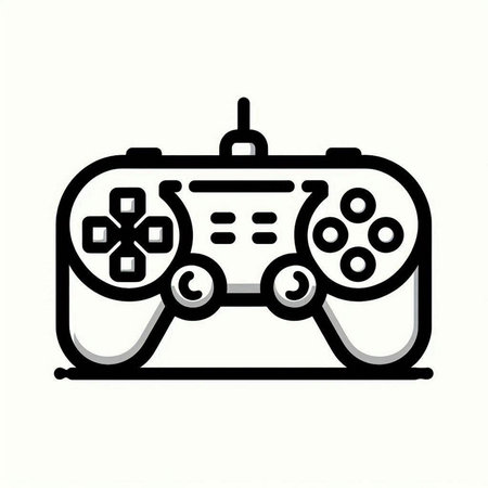 video game controller on a white background, vector illustration, eps 10