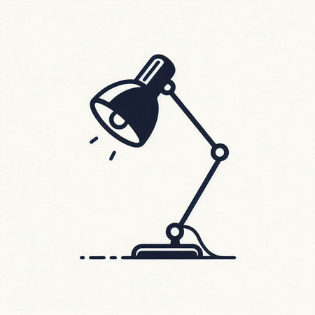 Table lamp icon on white background. Flat design. Vector illustration.