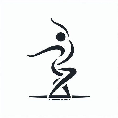Figure skating icon, figure skating logo, figure skating logo, figure skating logoの写真素材