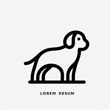 Labrador dog vector logo design template. Pet icon. Dog icon.の写真素材