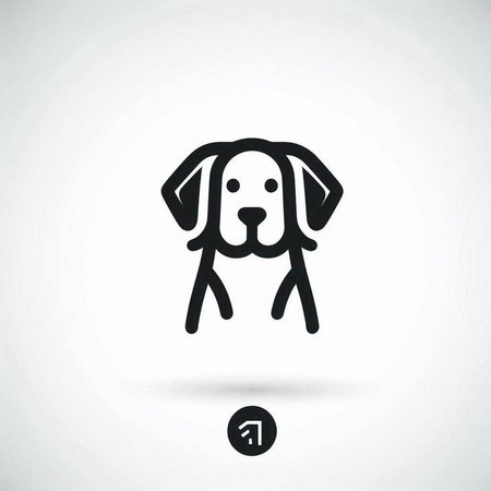dog icon vector, pet icon, pet icon, pet icon vectorの写真素材