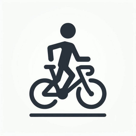 Cyclist icon, vector illustration. Flat design style eps 10の写真素材