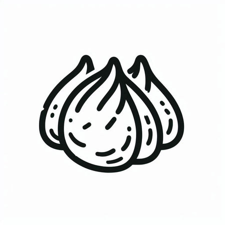 Garlic. Hand drawn doodle icon. Vector illustration.