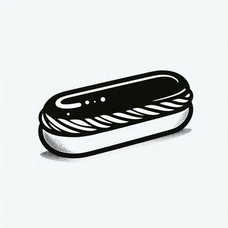 Hot dog. Vector illustration. Isolated on a white background.