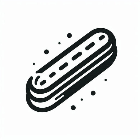 Vector illustration of a hot dog on a white background. Isolated.