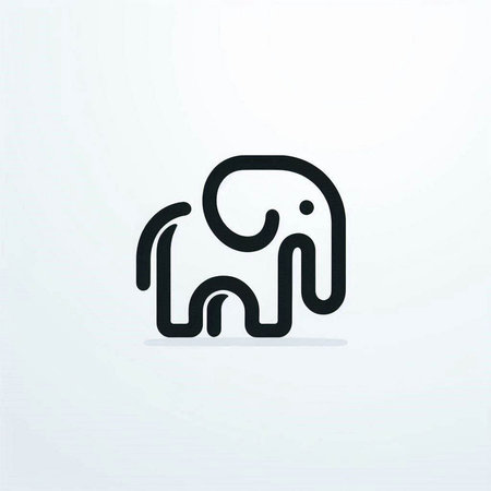 Elephant icon symbol design vector illustration. Can be used as logoの写真素材