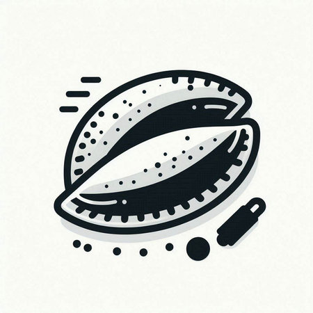 Capsule icon. Vector illustration. Black and white colors.
