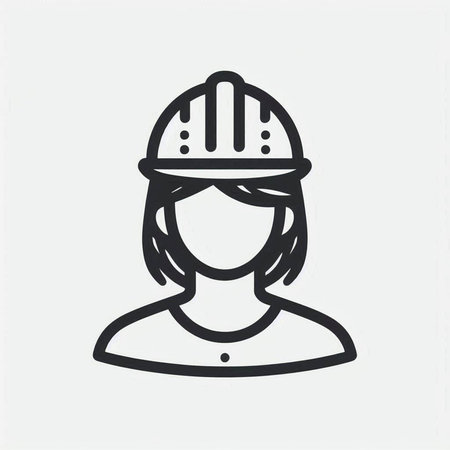 Engineer icon, vector illustration. Flat design style eps 10の写真素材
