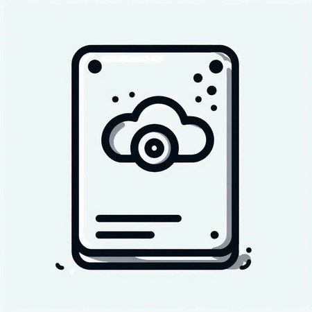 Cloud computing icon, vector illustration. Flat design style. Black and white.