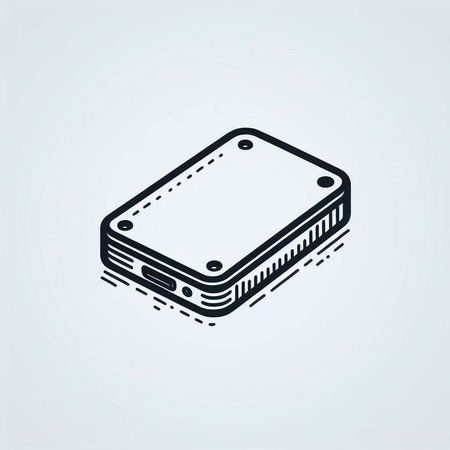 Hard disk drive icon, vector illustration eps 10. Computer hardware symbol.