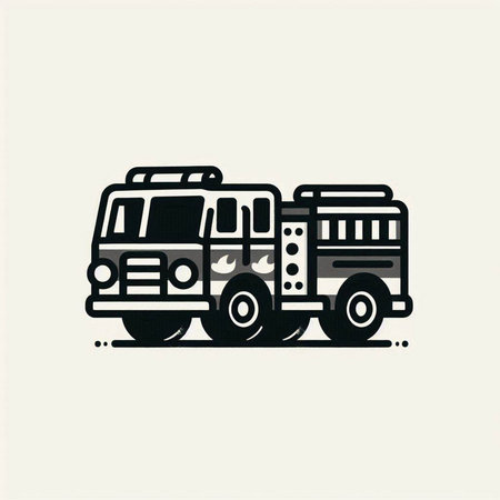 Fire truck icon, vector illustration. Fire truck icon, fire truck icon