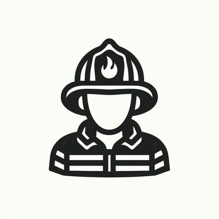 Fireman icon. Fireman vector icon isolated on white background.
