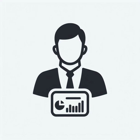 Businessman icon. Vector illustration. Flat design style eps 10