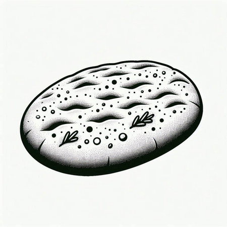 Bread on a white background. Illustration in style of engraving.
