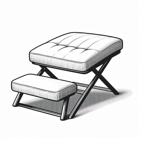 Illustration of a chair on a white background. Drawing by hand.の写真素材