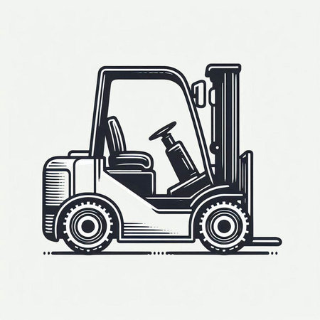 Forklift vector logo design template. Forklift logotype concept.
