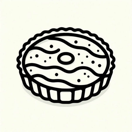 Cake icon on white background. Vector illustration. Eps 10.