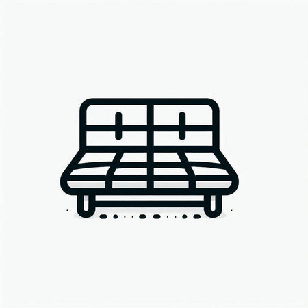 Sofa line icon. Furniture symbol. Vector illustration.の写真素材