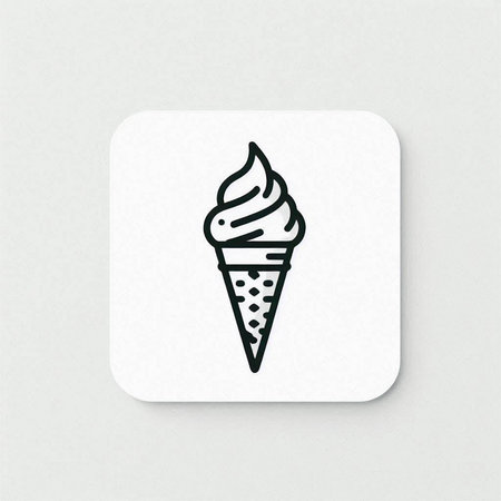 Ice cream doodle icon, vector illustration. Hand drawn ice cream iconの写真素材