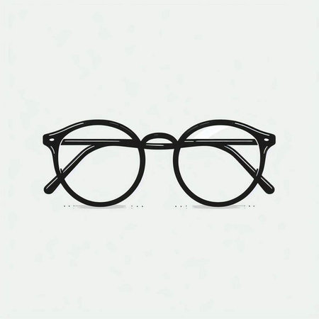 Retro eyeglasses isolated on white background. Vector illustration.