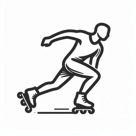 Skateboarder vector icon. Skateboarder vector icon
