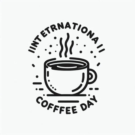 Coffee time logo design template. Vintage coffee badge. Vector illustrationの写真素材