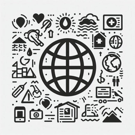 Set of thin line icons for web and mobile applications. Vector illustration.