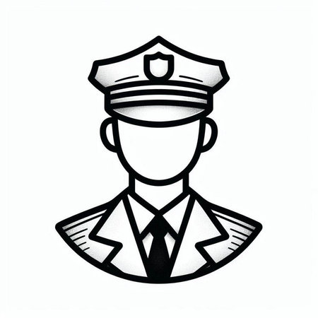 Policeman icon on white background. Vector illustration. EPS 10