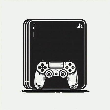 Gamepad and playing card in vintage style. Retro gamepad. Vector illustration.