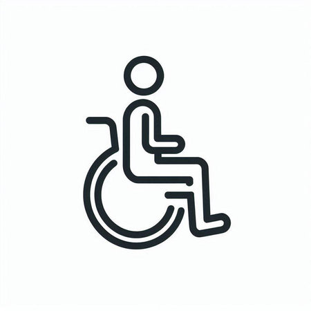 Disabled person icon. Handicapped symbol. Vector illustration.