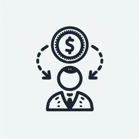 Businessman and money icon vector. Flat design style eps 10