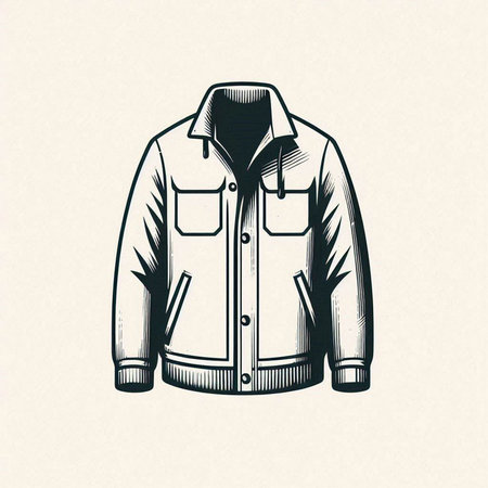 Men's jacket in vintage style. Vector illustration for your design.