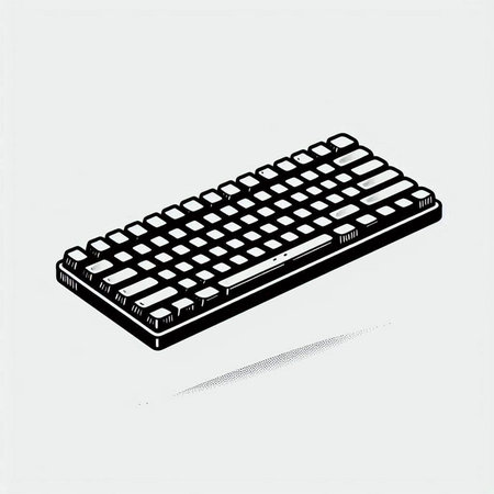 Keyboard icon on white background. Vector illustration. Eps 10.