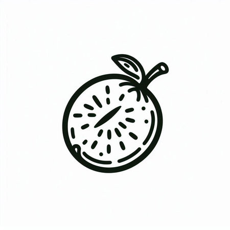Fruit icon. Vector illustration. Hand drawn doodle fruit.