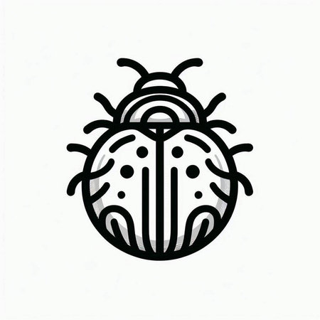 beetle insect logo vector icon illustration design template - bug symbol