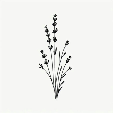 Lavender. Hand drawn botanical illustration. Isolated on white background.の写真素材