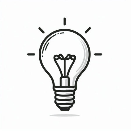 Light bulb icon, vector illustration. Flat design. Idea concept.